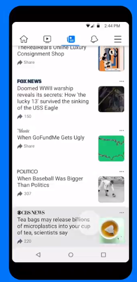 Facebook新聞示例