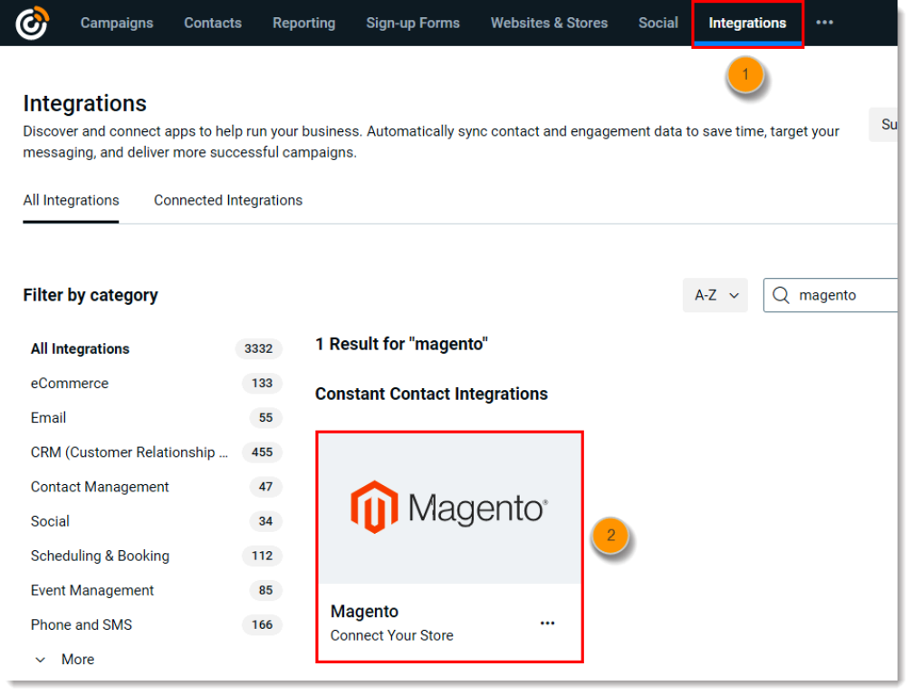 ติดต่อ Magento . อย่างต่อเนื่อง