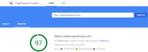 คะแนนเดสก์ท็อป PageSpeed ​​Insights 97