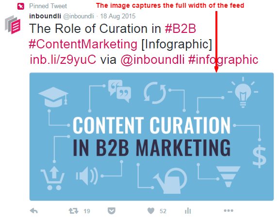 Twitterで最適な画像サイズを示すスクリーンショット