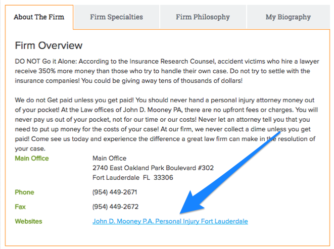改善 nolo 律師檔案
