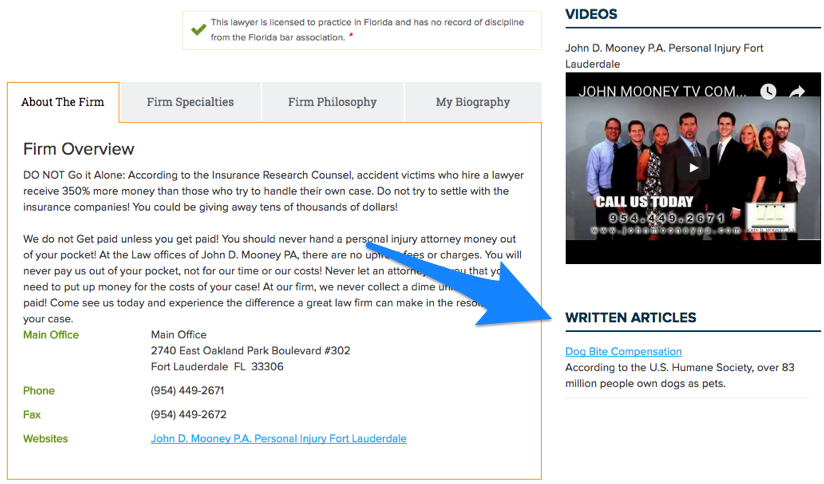 改善 nolo 律師檔案