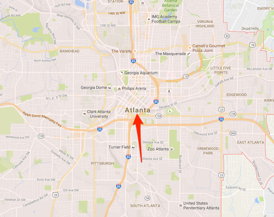 Centroid centre d'une ville sur Google Maps