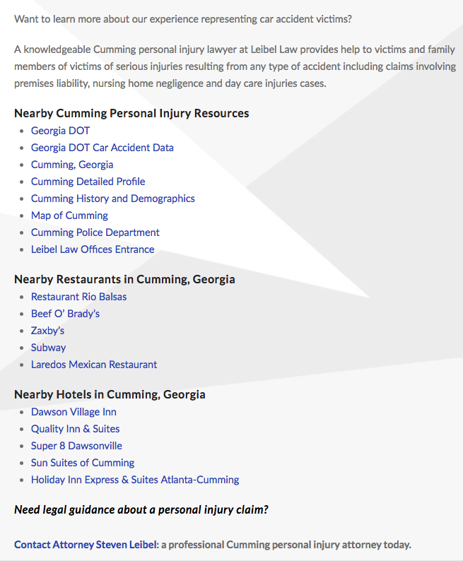 местные городские страницы адвокат по автокатастрофам