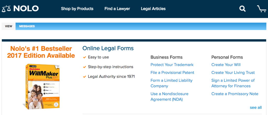 Справочник юридических фирм Nolo