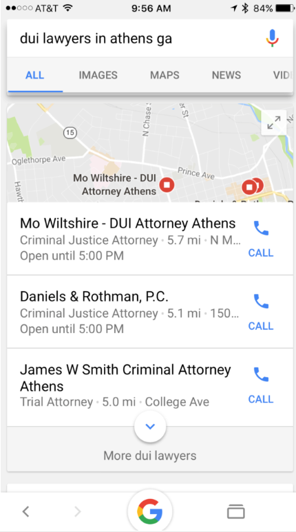 Advogado local de SEO DUI