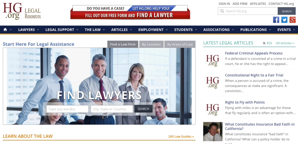 Annuaire des cabinets d'avocats HG