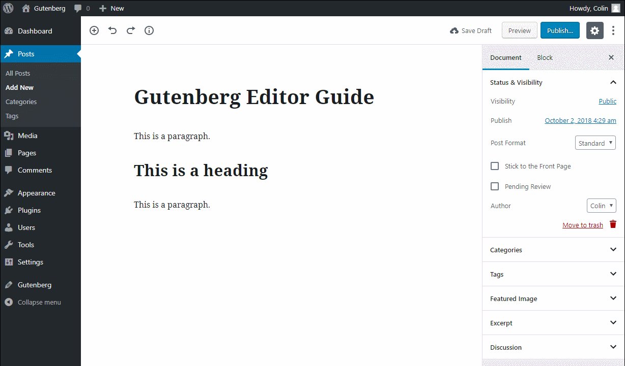 古腾堡编辑器教程基础 8 1