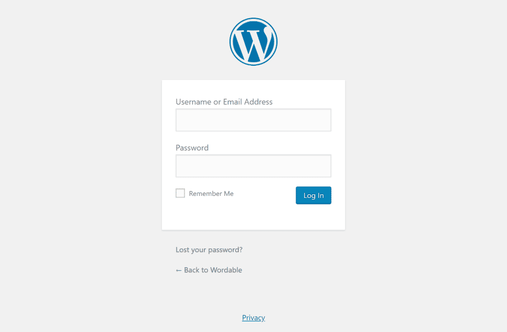 page d'administration wordpress 1