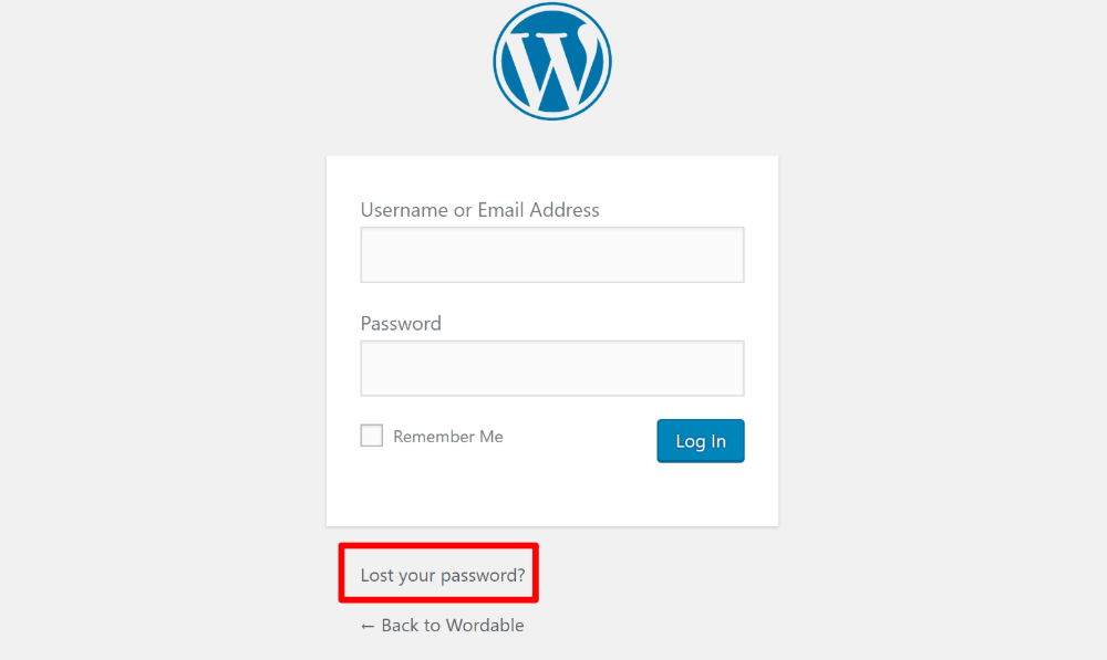 page d'administration wordpress 2
