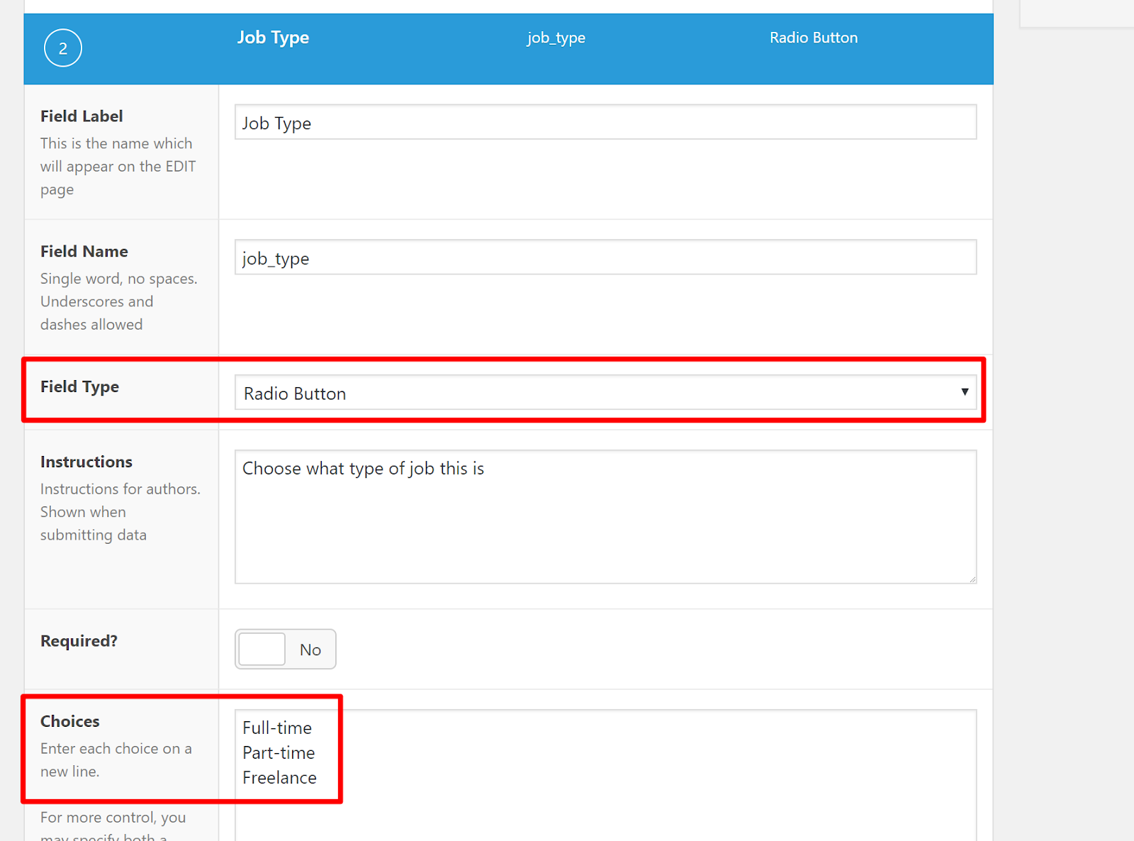 wordpress message personnalisé type 9