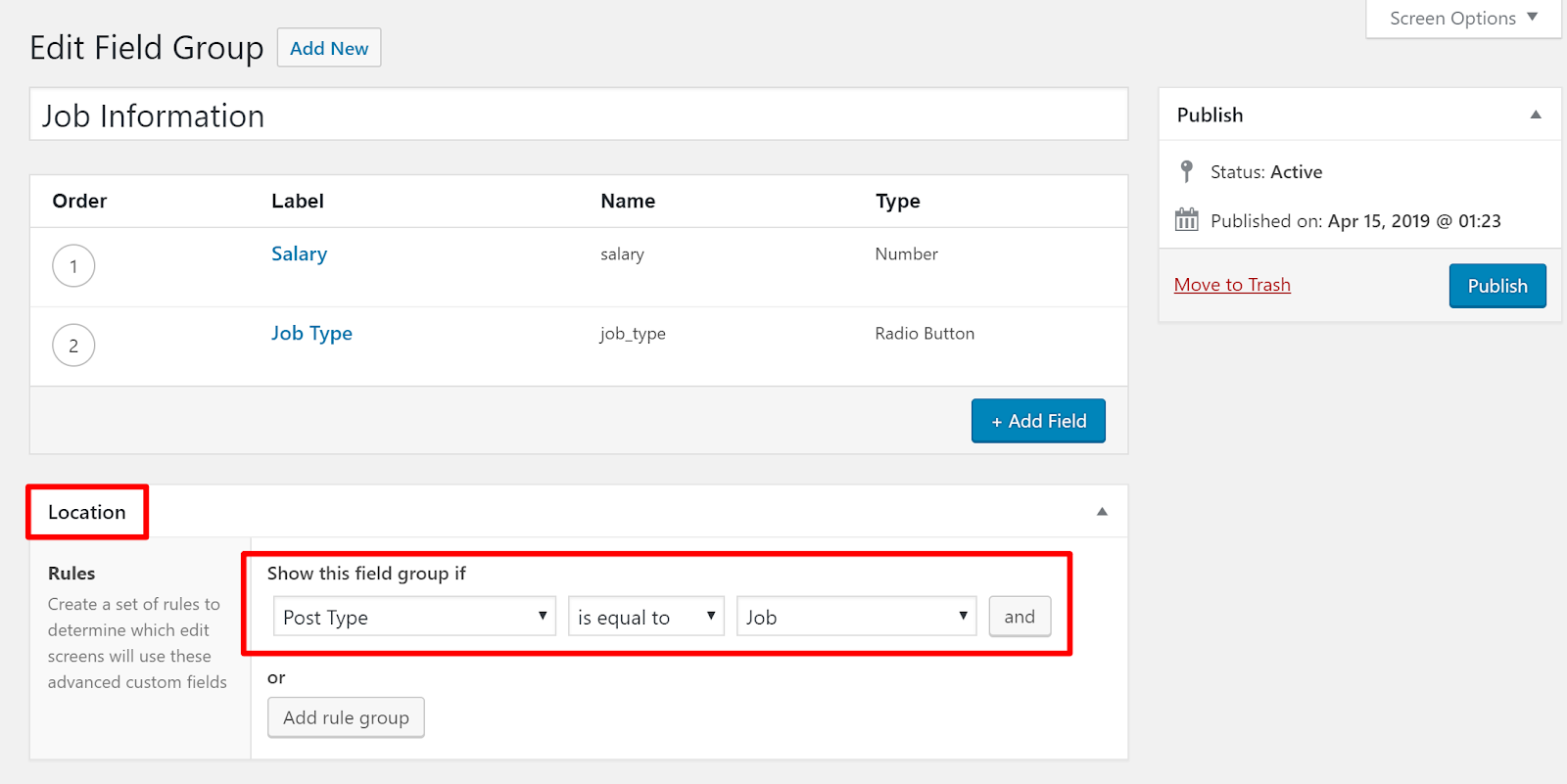 wordpress message personnalisé type 10