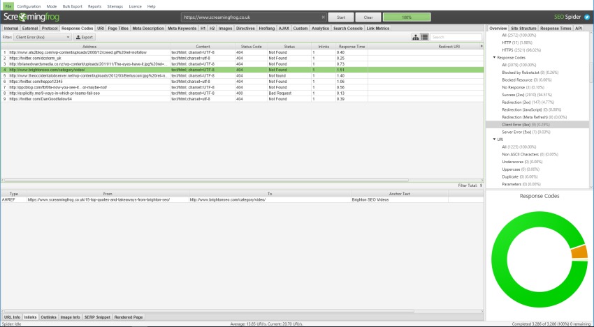 404 битая ссылка в ссылках