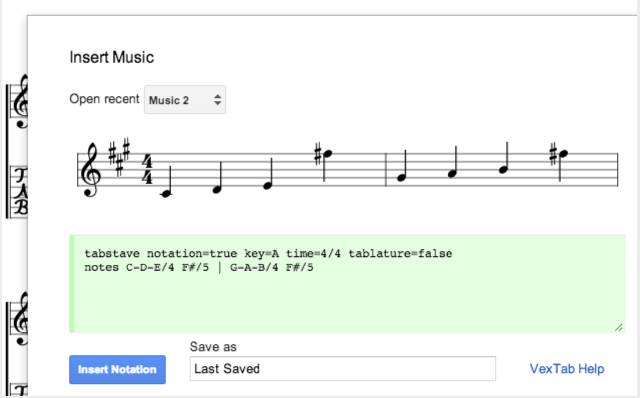 VexTab Music Notation-Add-On