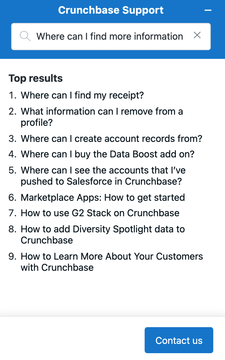 dukungan crunchbase
