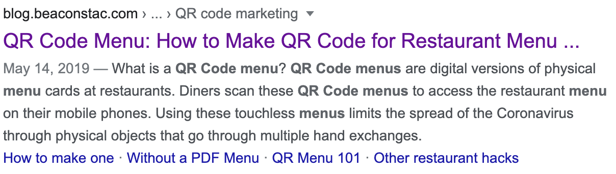 サンプルSERP結果のスクリーンショット