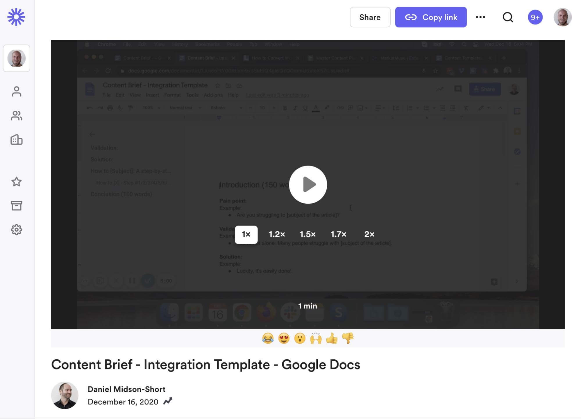 contoh video ikhtisar singkat