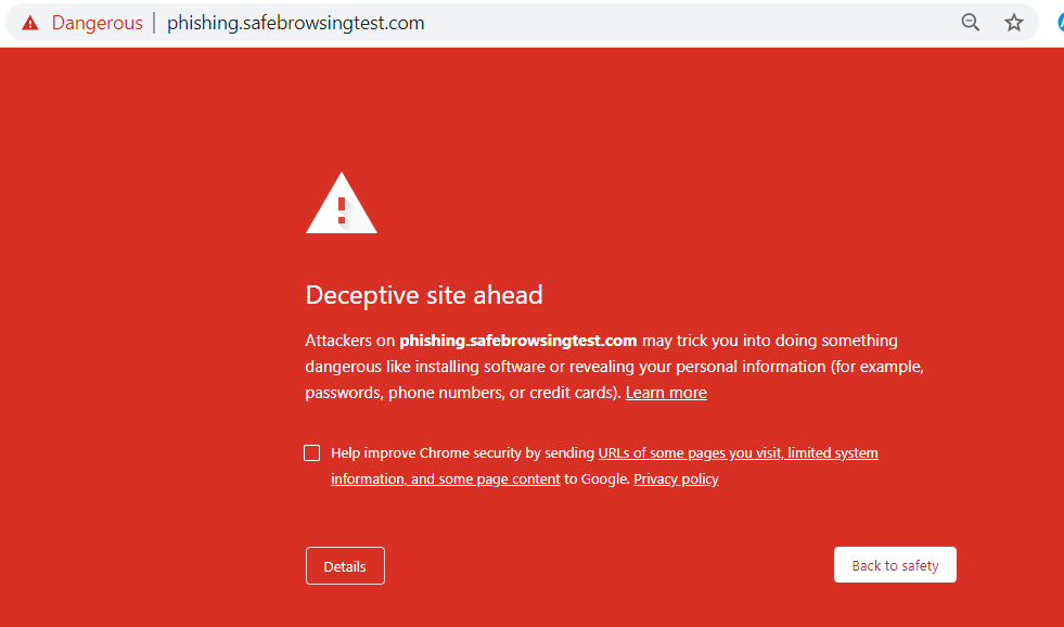 لقطة شاشة لنموذج اكتشاف البرامج الضارة