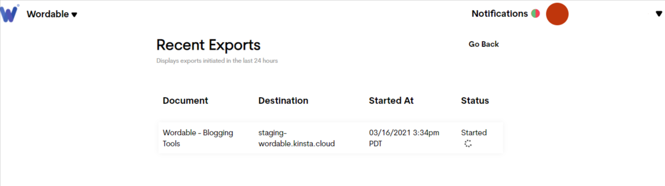 Wordableを使用すると、コンテンツをCMSに数秒で直接公開できます。