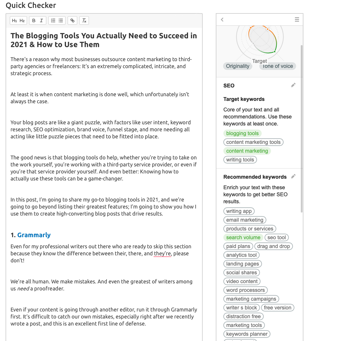 SEMRush推奨キーワード