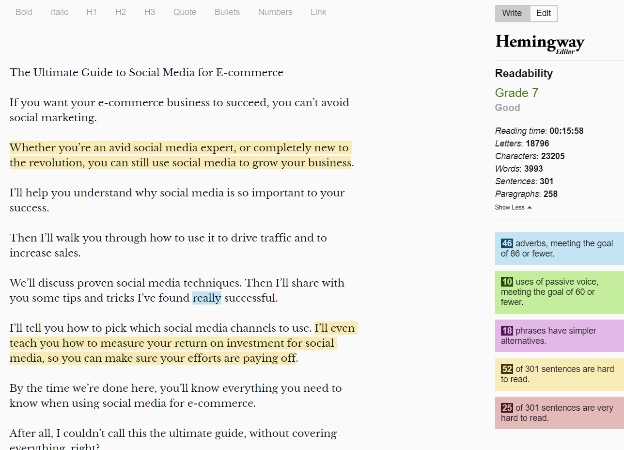 عينة من نتيجة اختبار المقروئية