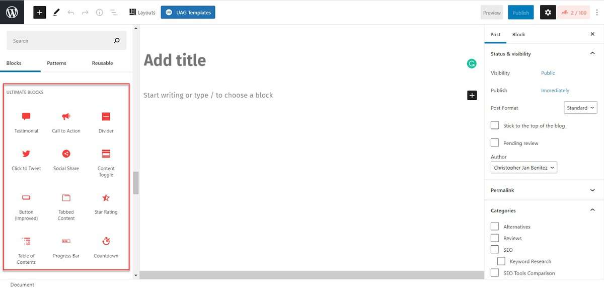 Editor Gutenberg do WordPress
