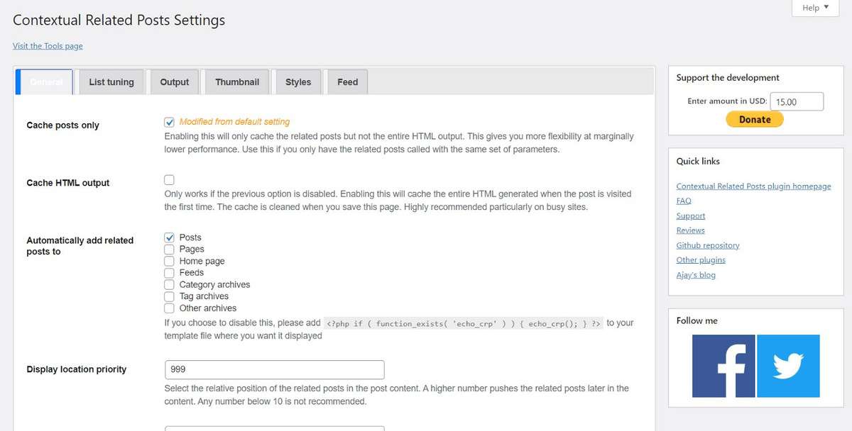 Plugin de posts relacionados contextuais