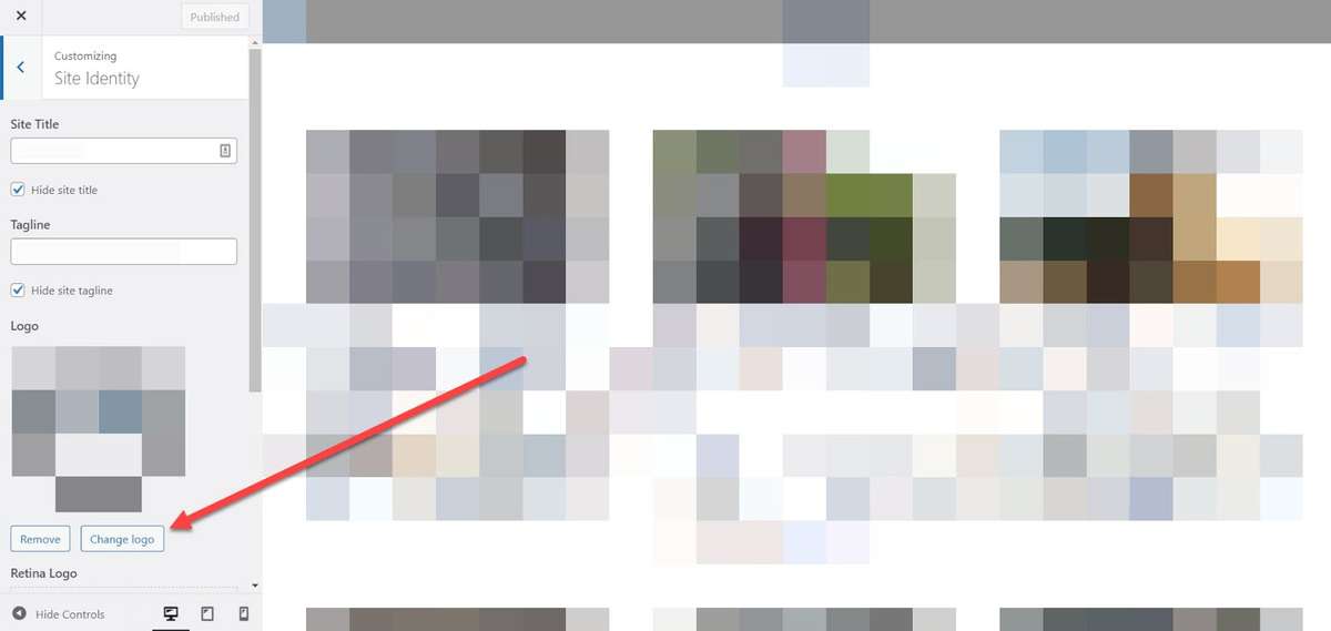 adicionando logotipo do GeneratePress