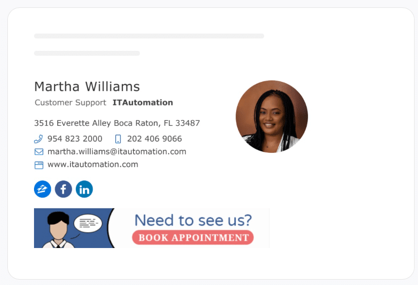 modello di firma e-mail di esempio