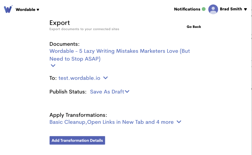 Wordable로 Google 문서 업로드