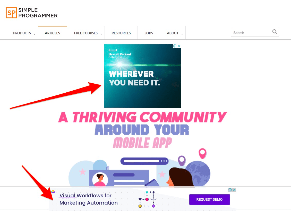 نموذج الصفحة الرئيسية للمبرمج