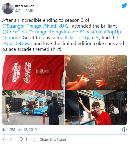 przykładowy tweet od Brada Millera