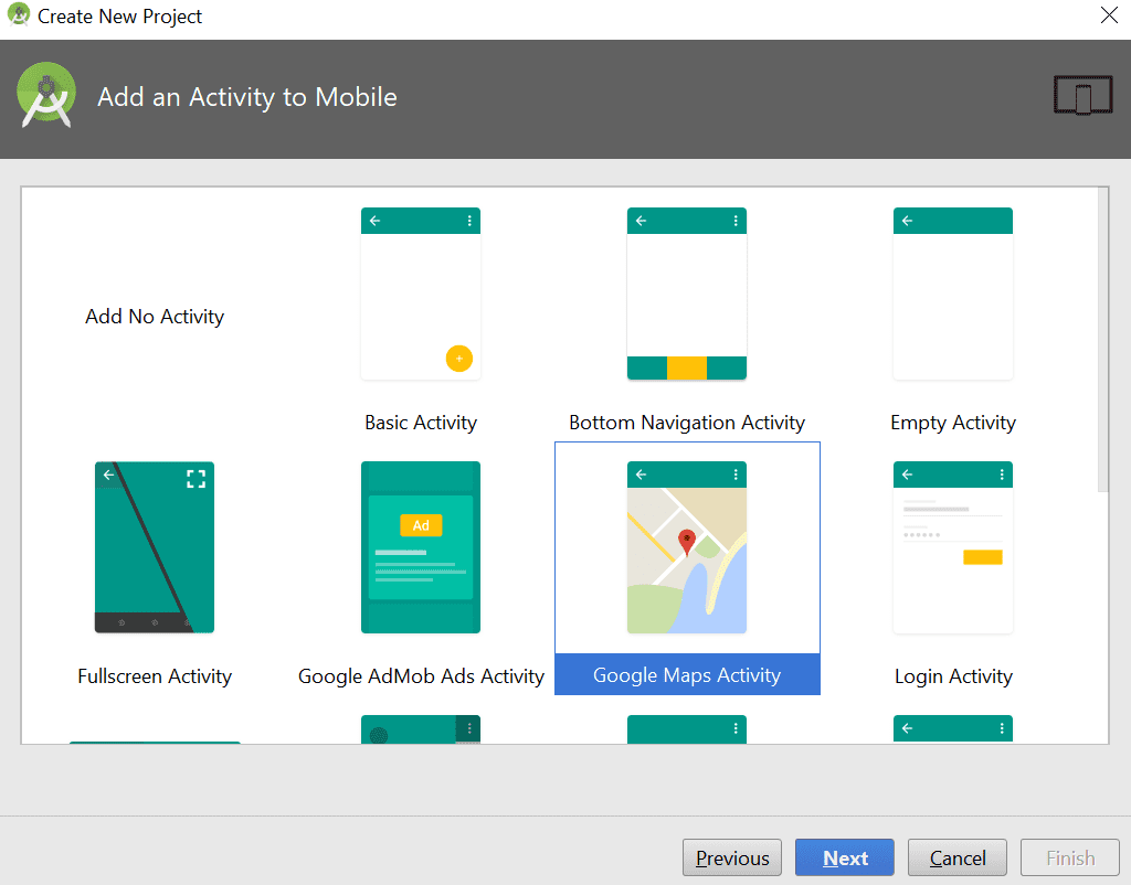 モバイルにアクティビティを追加