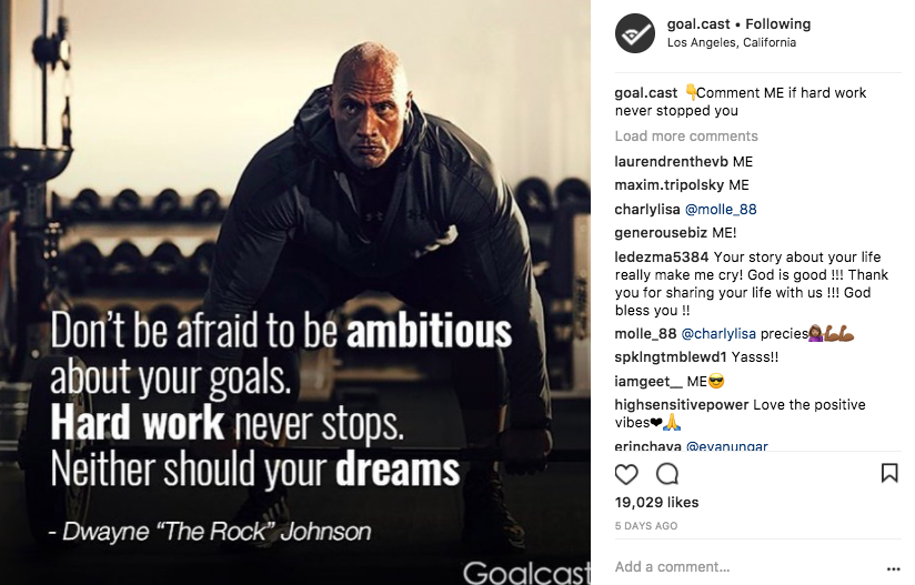 أفكار مشاركة Instagram - Goalcast - Sked Social