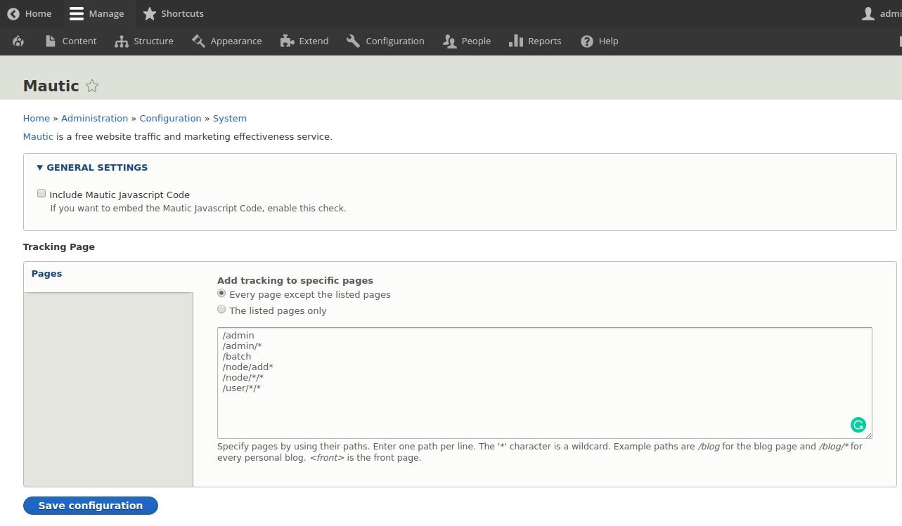 Drupal 的 Mautic 模塊