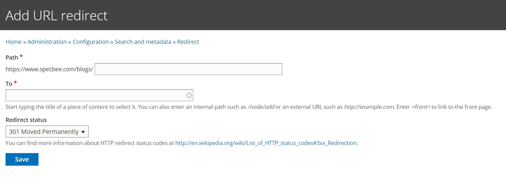 添加网址重定向
