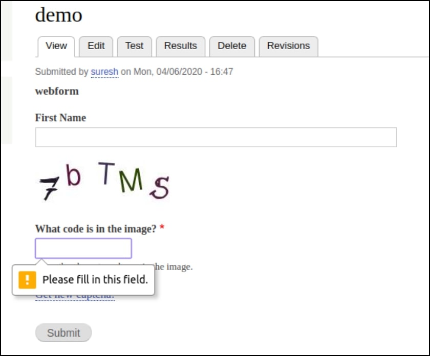 веб-форма drupal 8