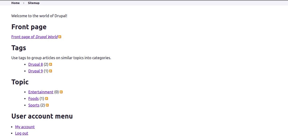 แผนผังเว็บไซต์-โมดูล