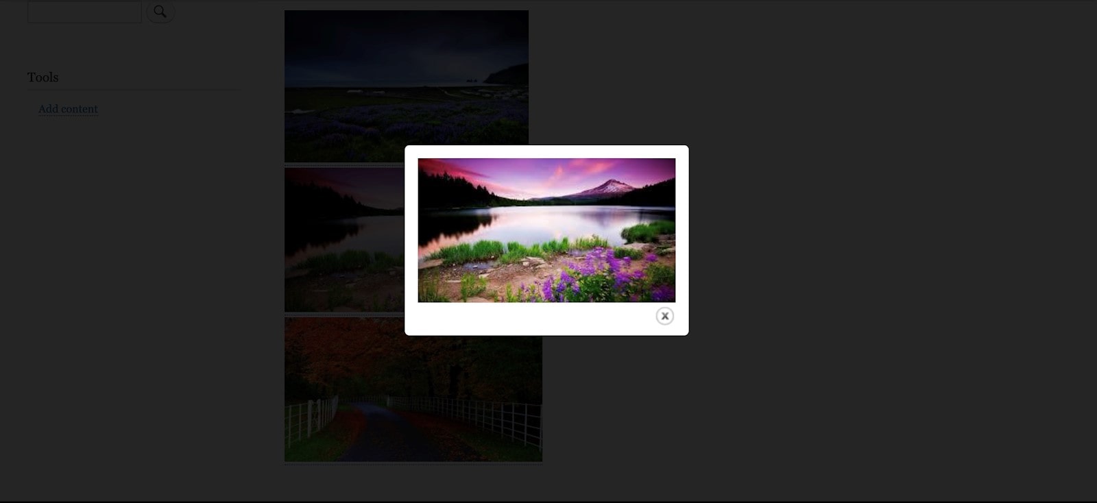 ColorBox açılır penceresi