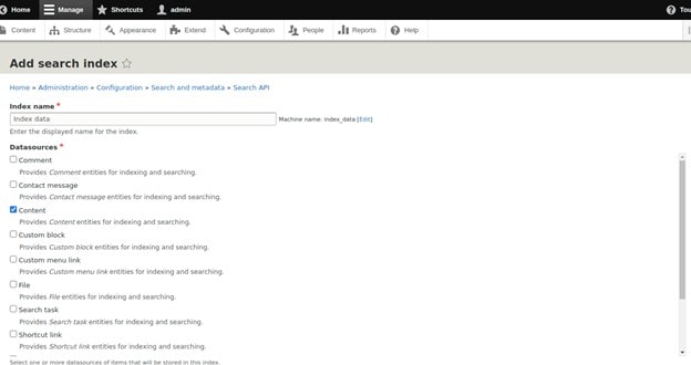 配置搜索索引