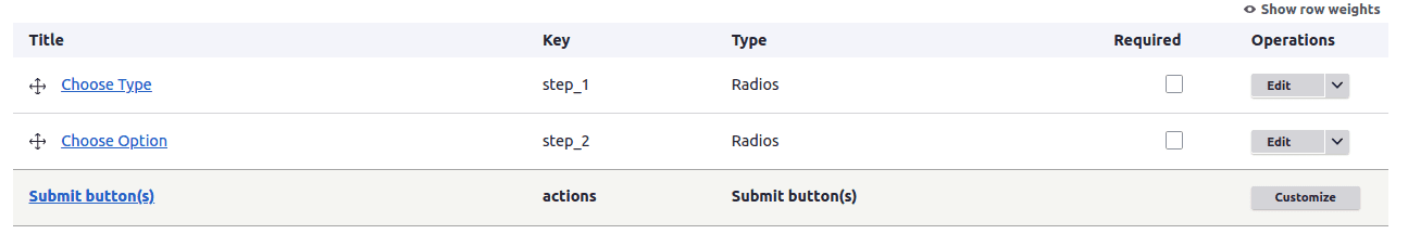 Pagina di creazione del modulo
