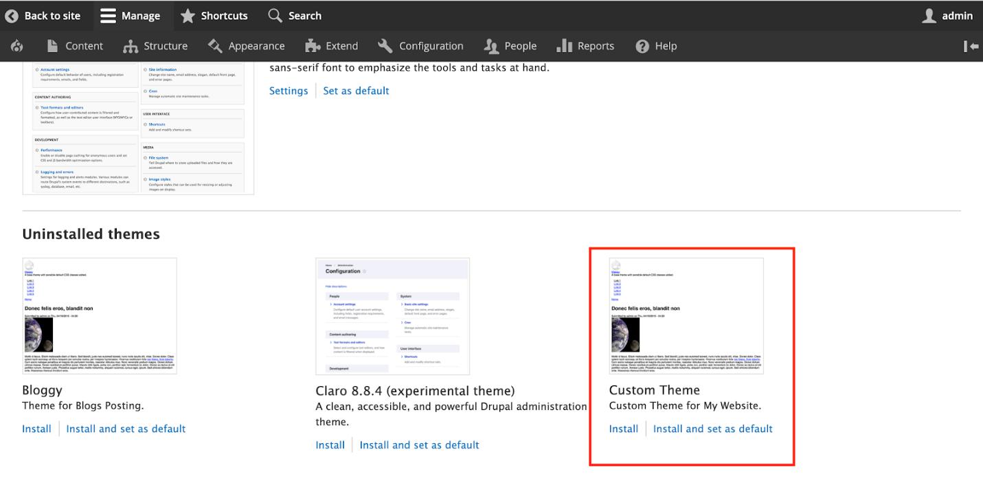 卸载的主题部分