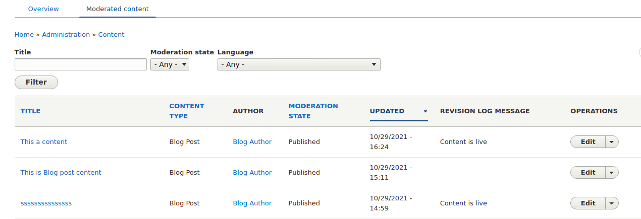 审核内容仪表板