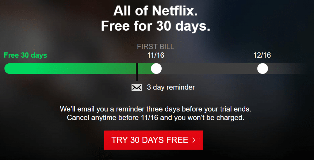 Pop-up Netflix gratuit pendant 30 jours