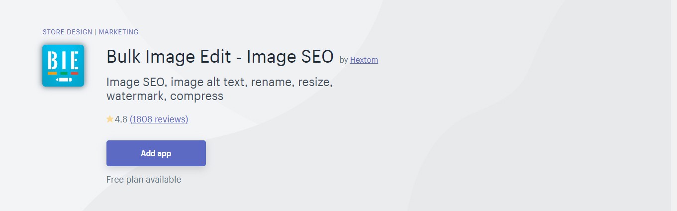 批量圖像編輯 Shopify 應用