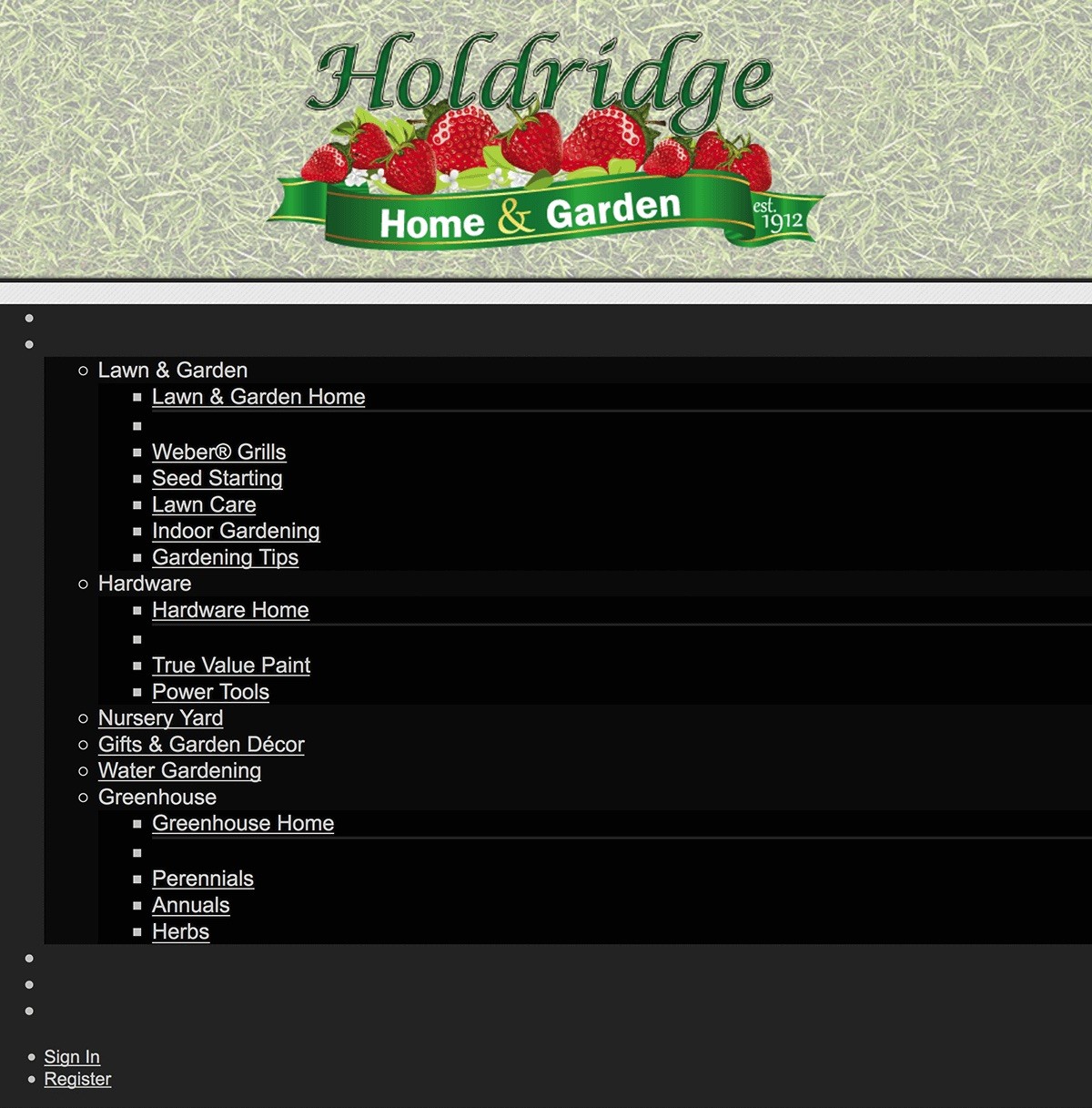Um exemplo de design de site ruim