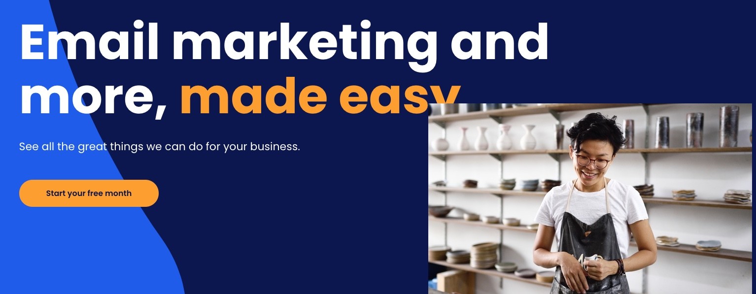 page d'accueil constantcontact