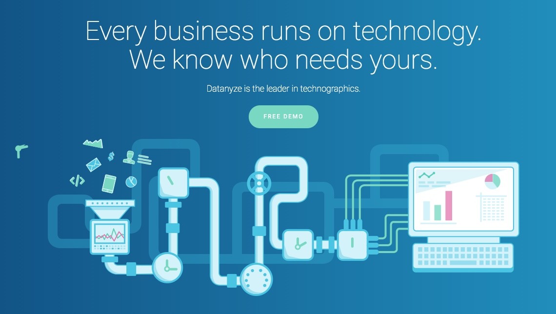 Page d'accueil de Datanyze