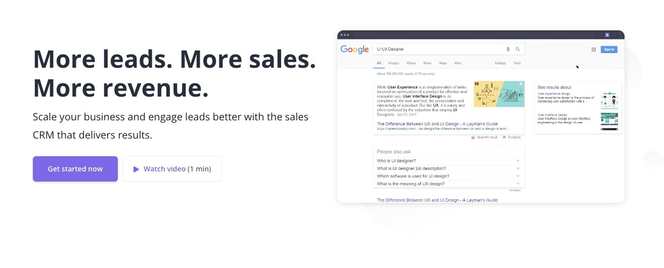 Page d'accueil de Snov