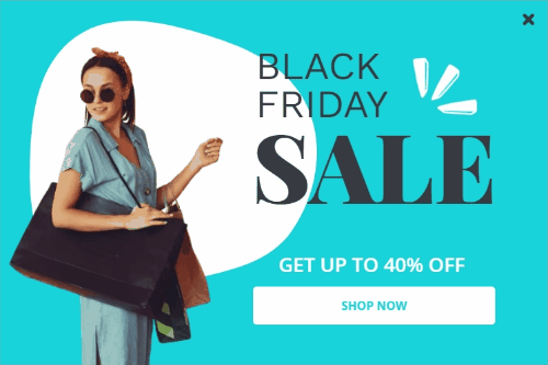 Șablon GIF pop-up pentru Black Friday